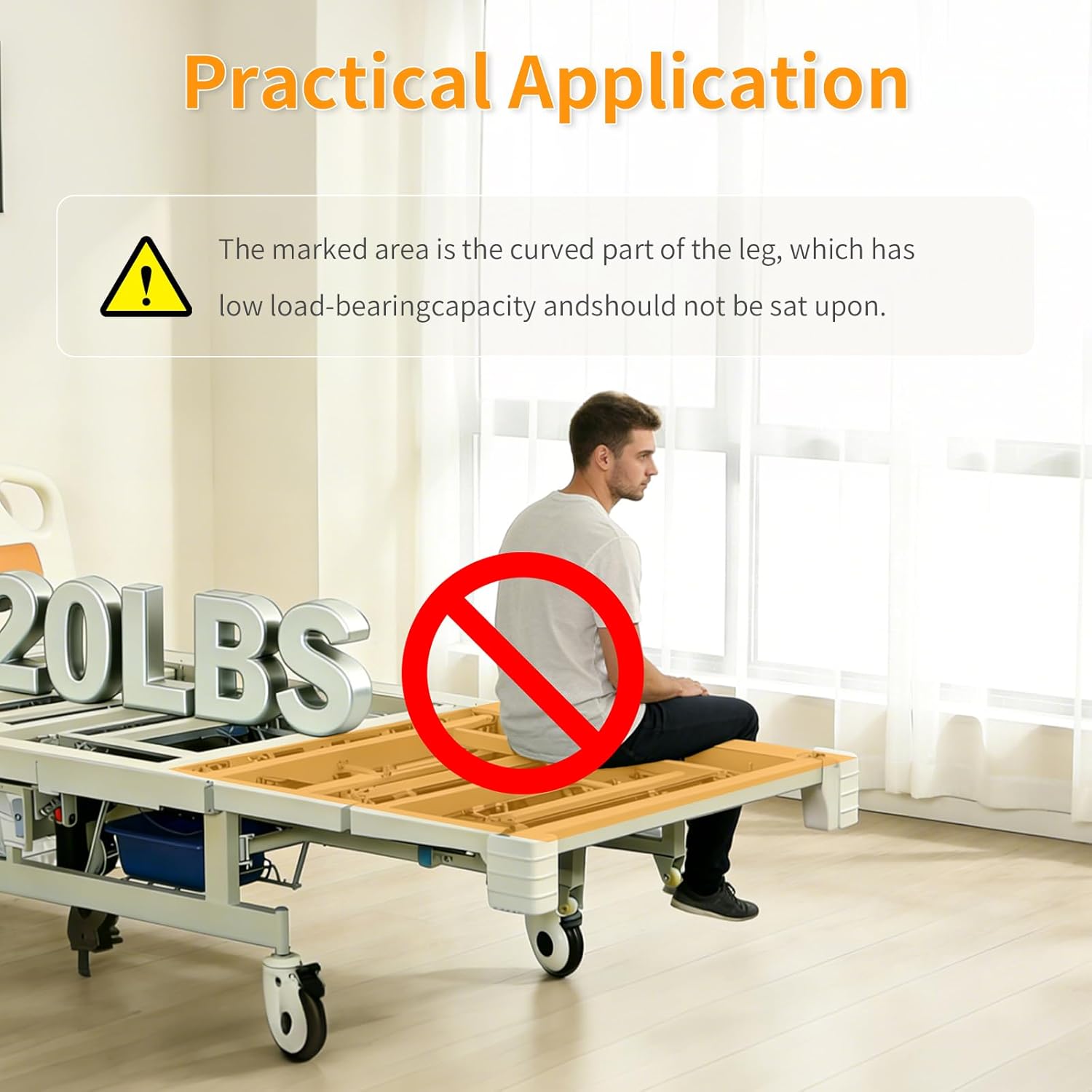 Electric Hospital Bed for Home Use with Auto Side Tilt, Adjustable Medical Bed with Remote Control, Pressure Relief Mattress, IV Pole, Lockable Wheels, 550 lbs Capacity for Elderly Patient Care